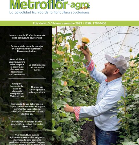 Portada de la tercera edición de la Revista Metroflor Ecuador