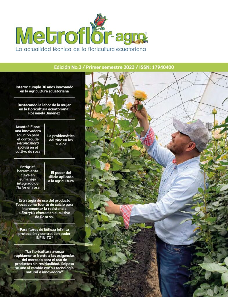 Portada de la tercera edición de la Revista Metroflor Ecuador